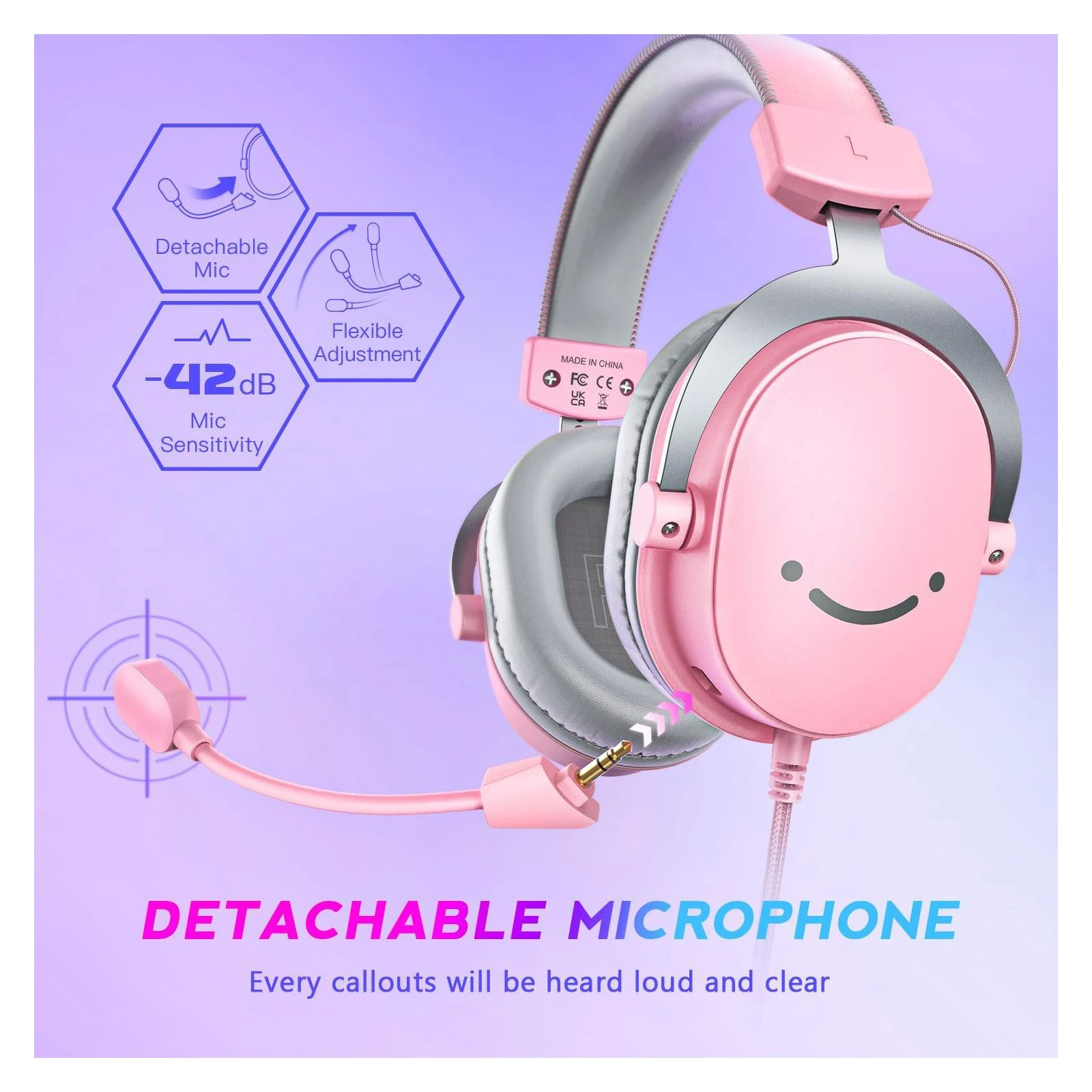 Fifine H9P Pink (H9P) (UA) Тип: геймерські (ігрові);
