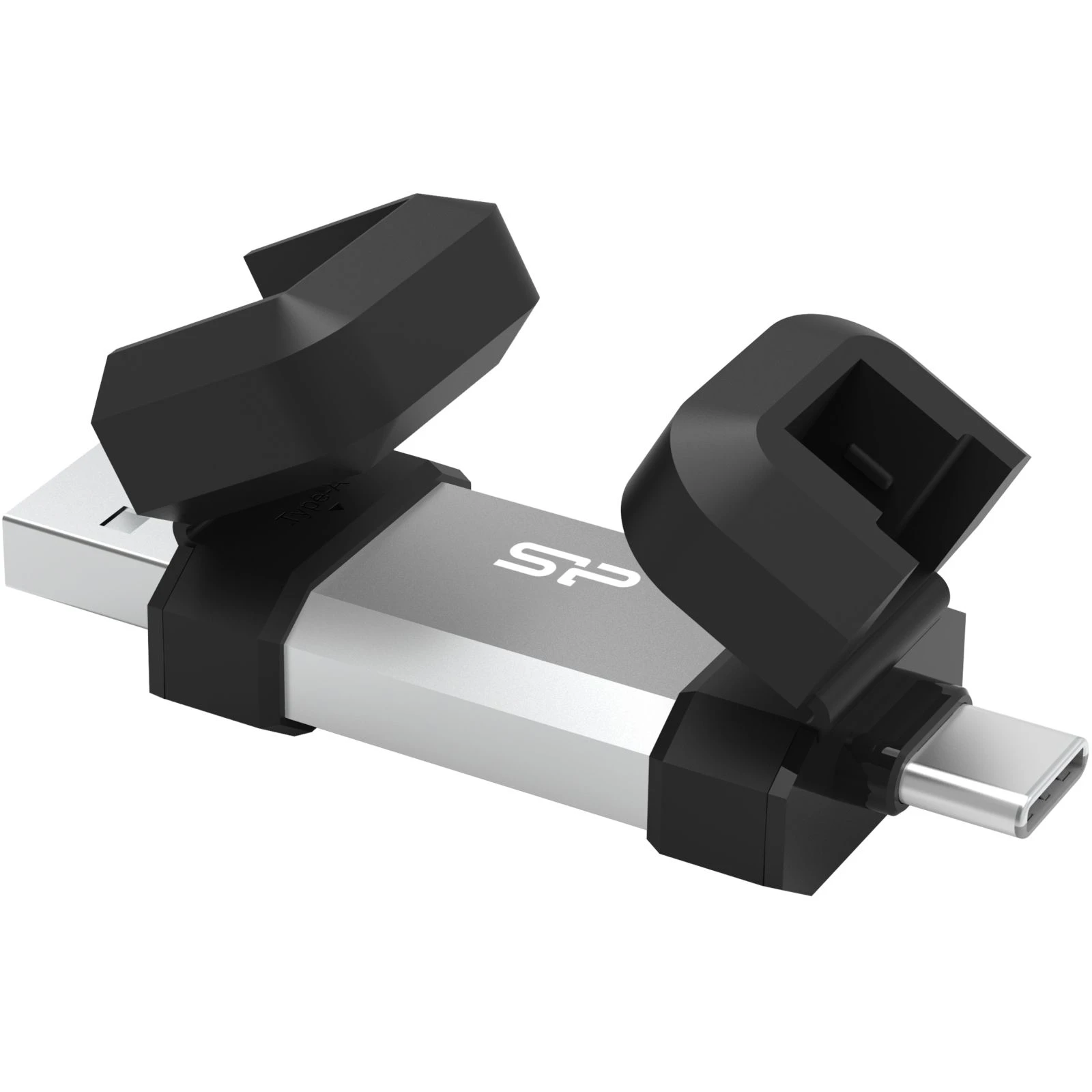 Silicon Power USB 64G SILICON POWER usb3.2+TypeC Mobile C51 (SP064GBUC3C51V1S) (UA) Максимальная скорость чтения 200 Мбайт/сек