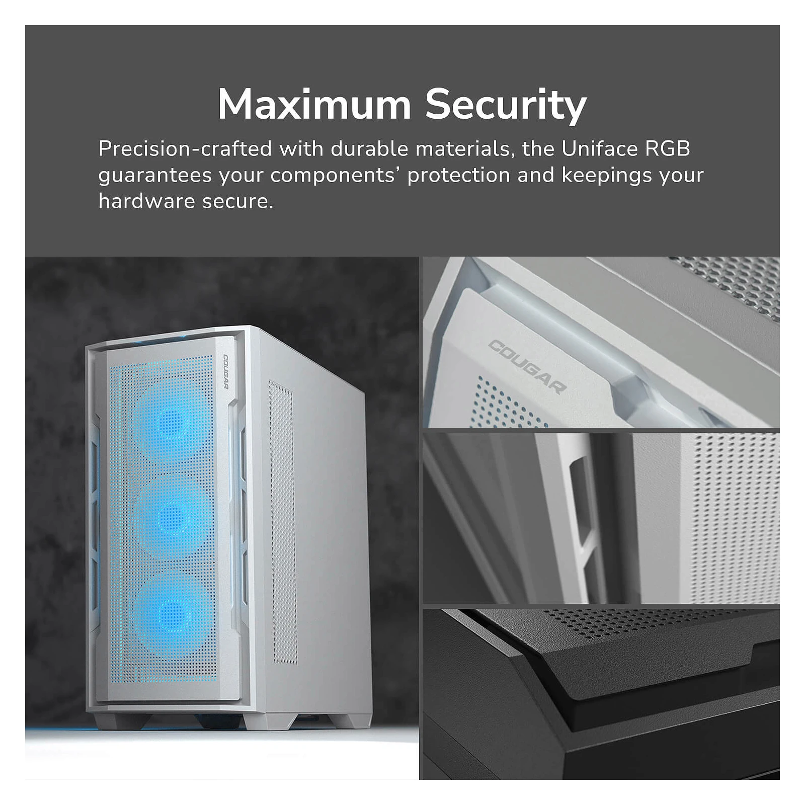 Cougar UNIFACE RGB White (UA) Типоразмер Miditower