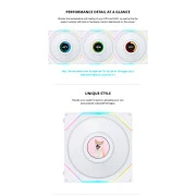 Кулер для корпусу Lian Li TLLCD 120-1, White Cooler (G99.12TLLCD1W.00) (UA)