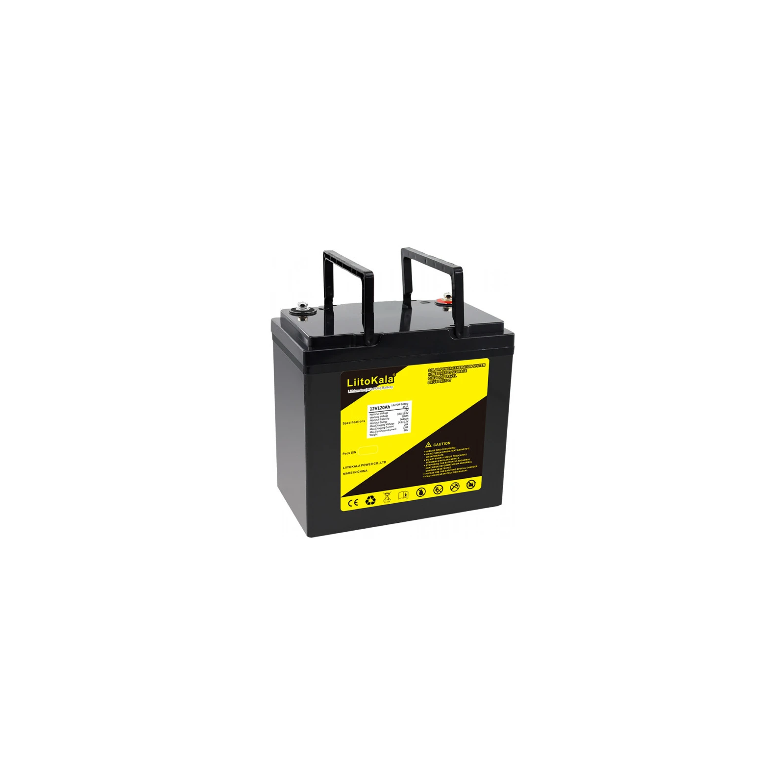 LiFePo4 Liitokala LiFePO4 12V-120Ah (12V 120Ah LiFePO4) (UA) Напруга: 12 В; Місткість: 120 Ач;