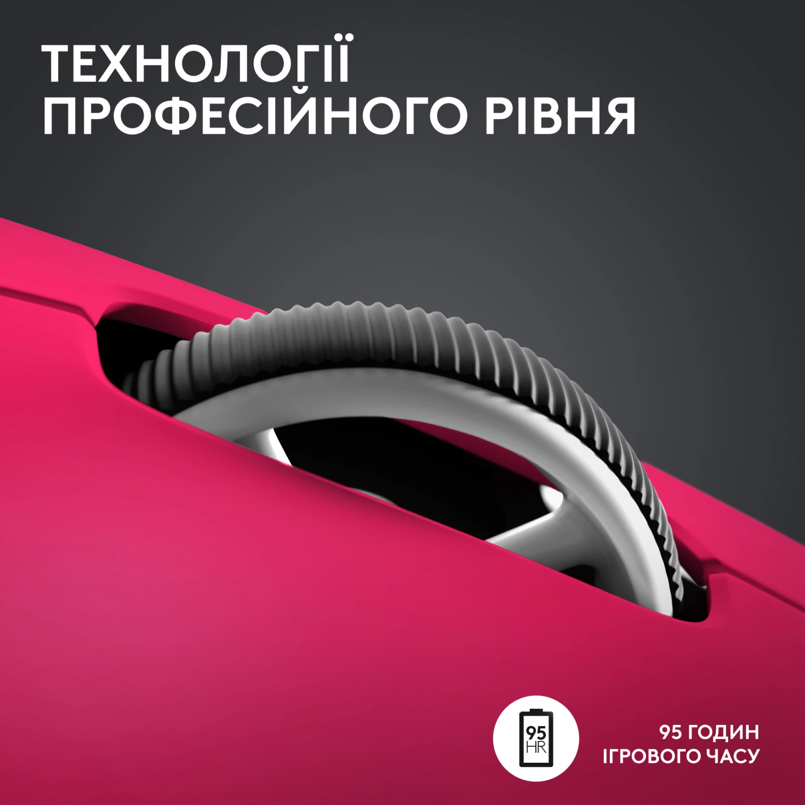Logitech G Pro X Superlight 2 Lightspeed Wireless Magenta (910-006797) (UA) Тип: Геймерські; Підключення: