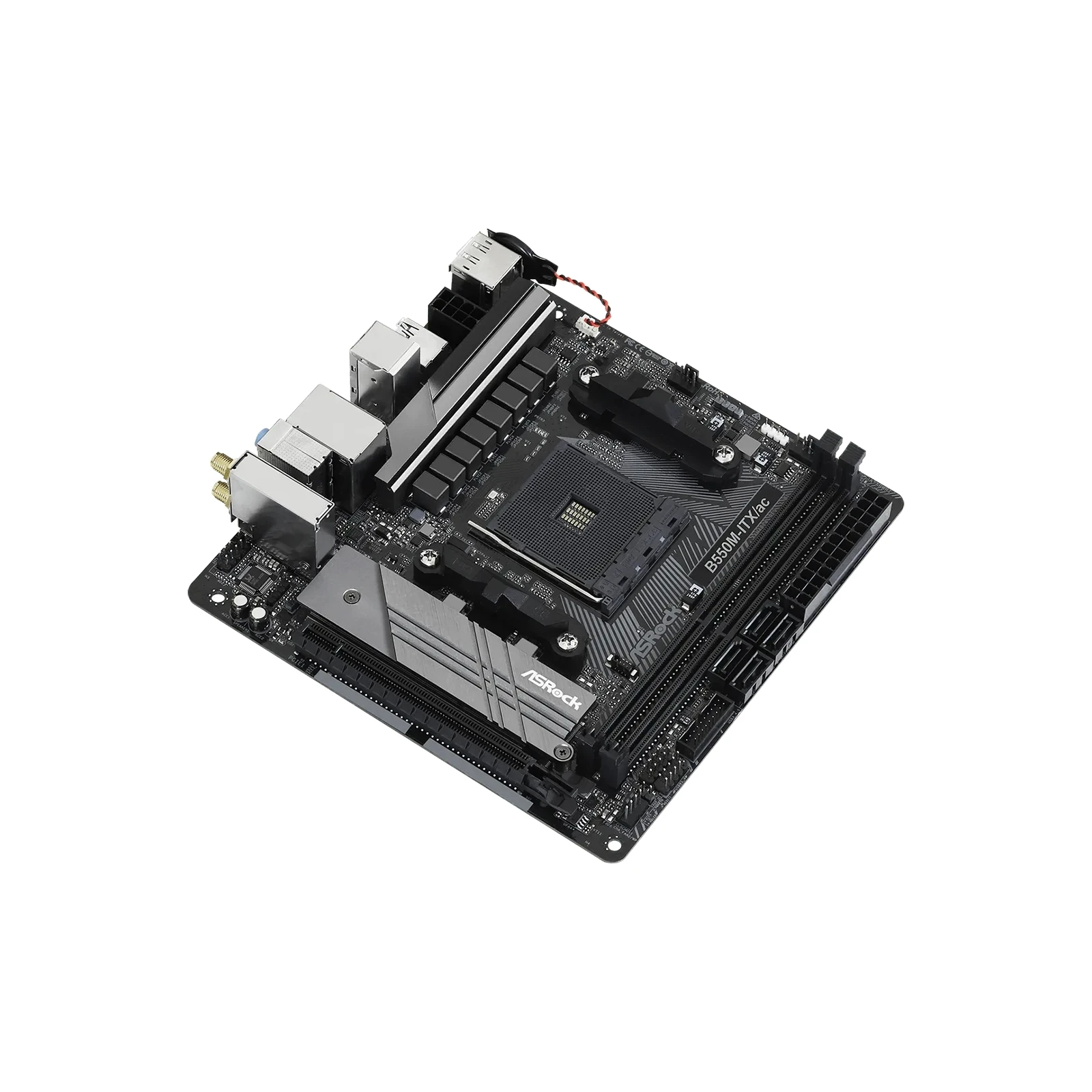 ASRock B550M-ITX/ac (UA) Слоти розширення 1 x PCI-E 4.0 x16 slot (supports x16 mode)