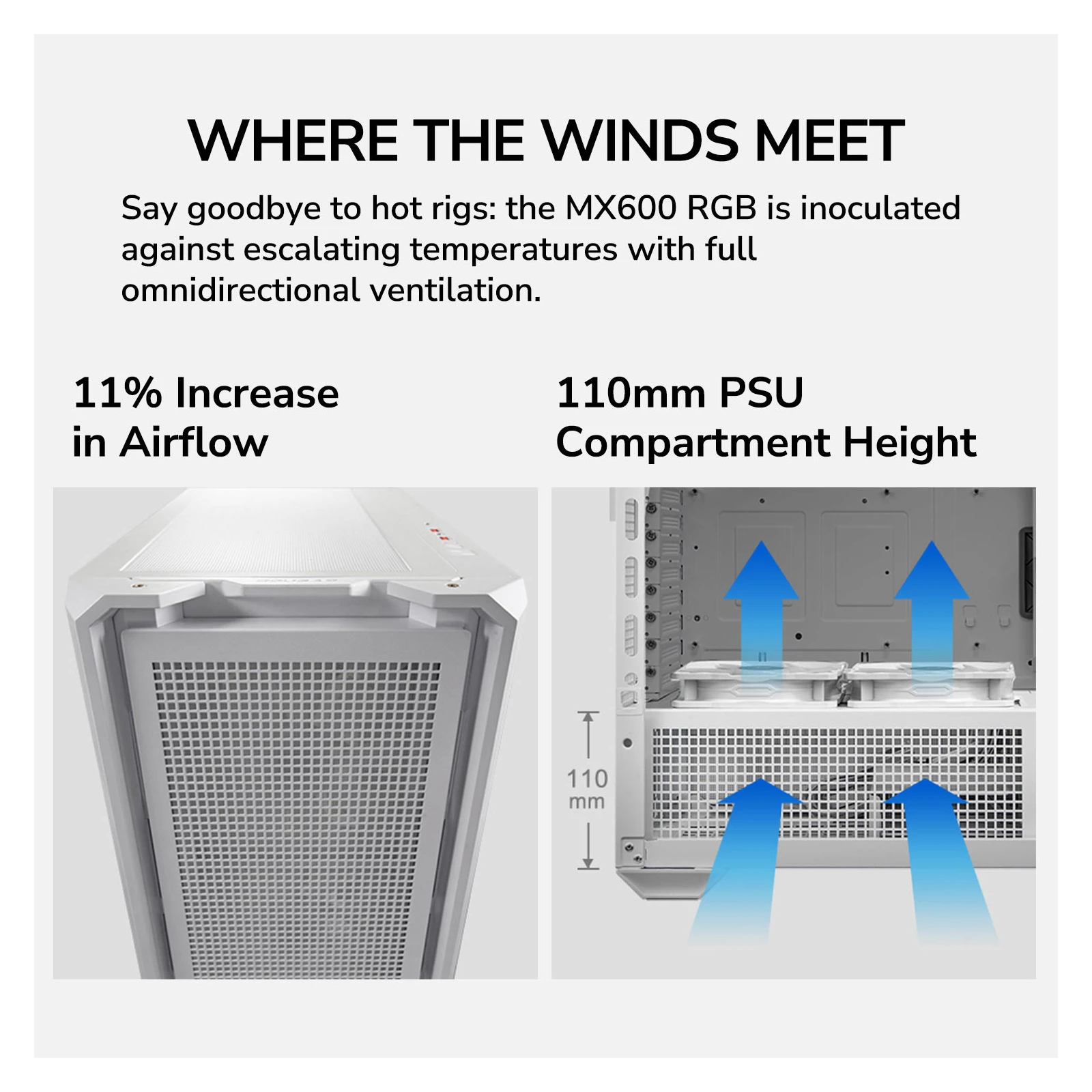 Cougar MX600 RGB White (UA) Типорозмір Full Tower