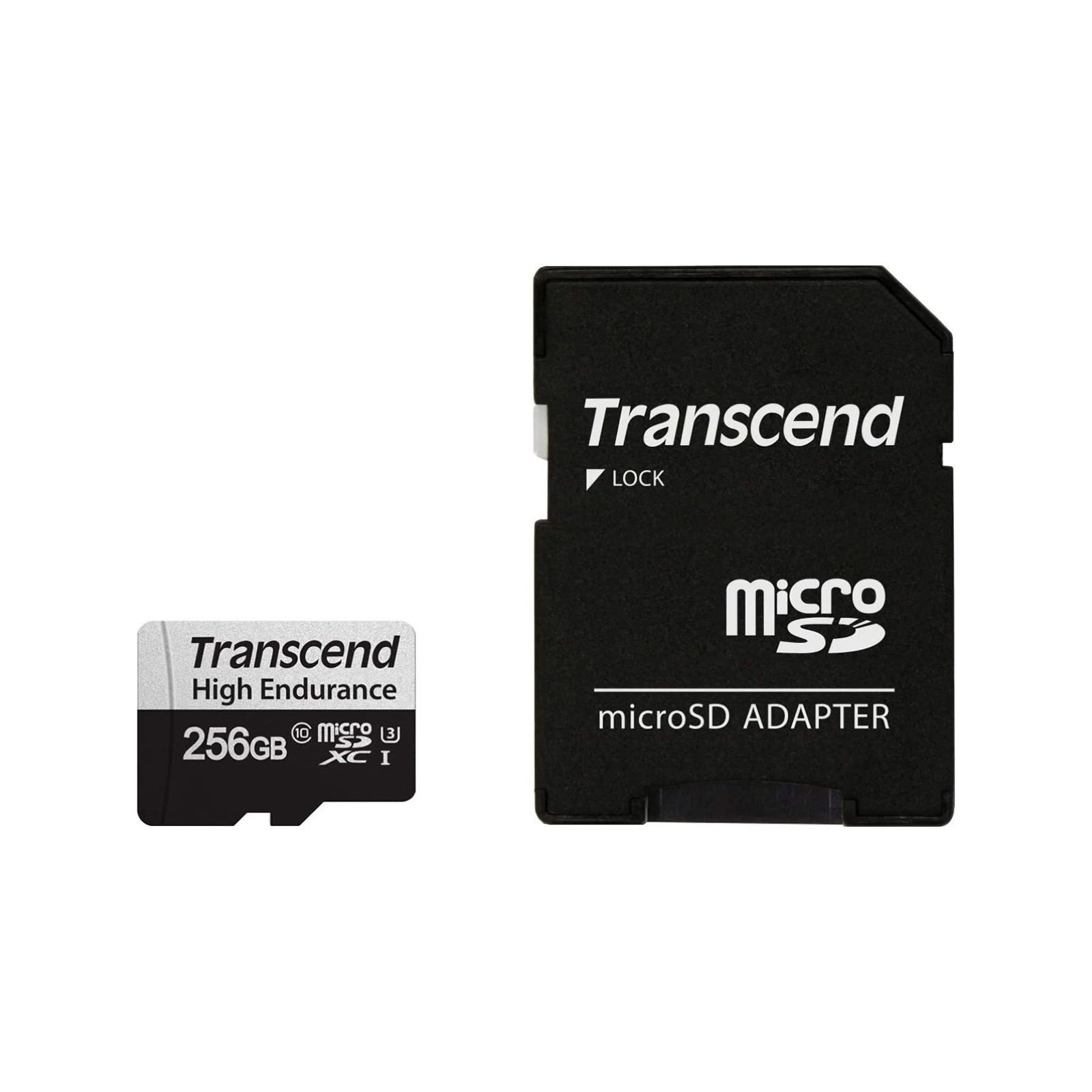 Transcend 256GB microSDXC class 10 UHS-I U3 High Endurance (TS256GUSD350V) (UA) Объем памяти 256 ГБ