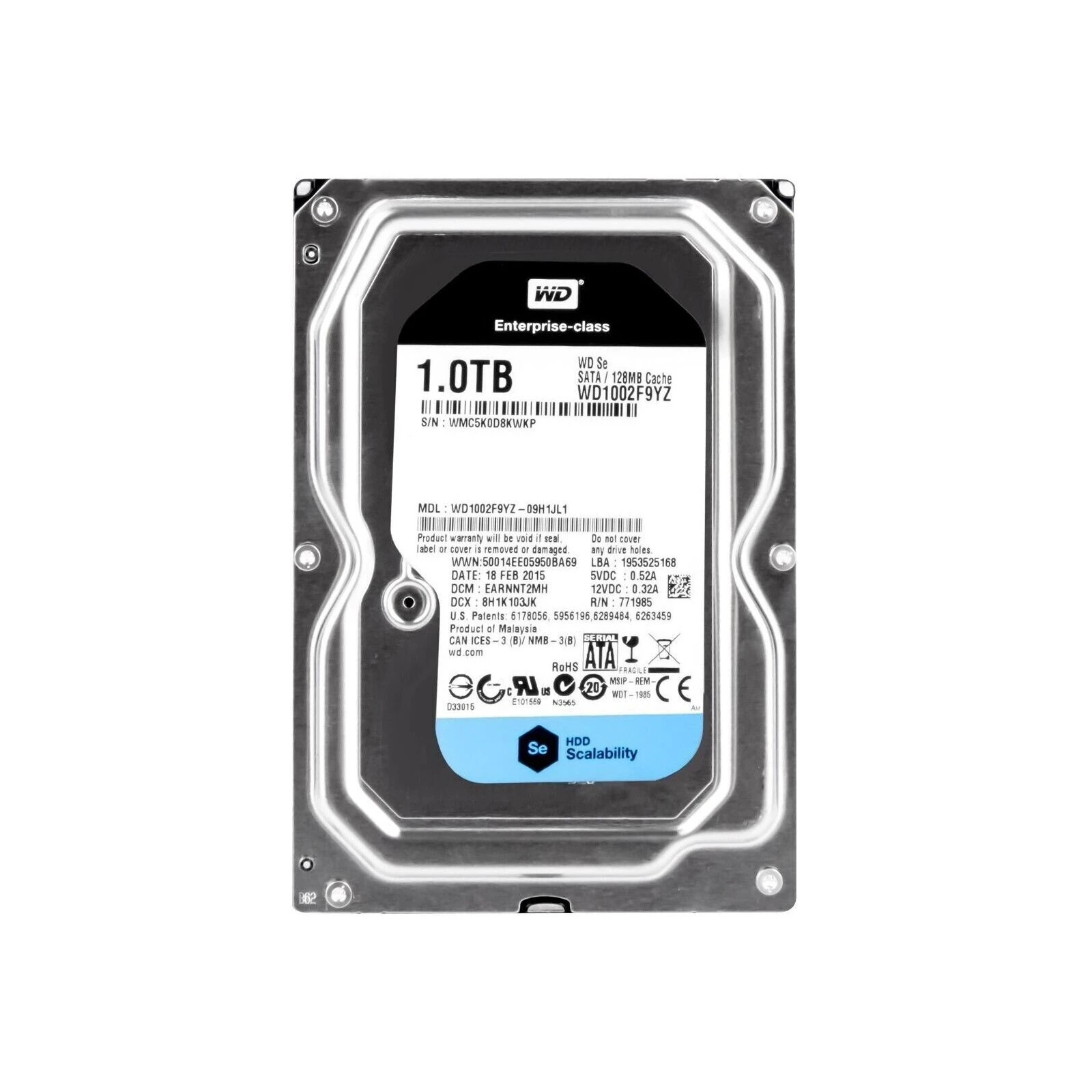 3.5 1TB WD (WD1002F9YZ) (UA) Объем: 1 TB; Скорость вращения
