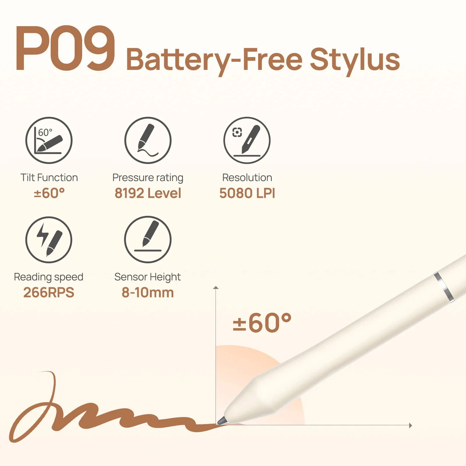 Parblo Ninos Q Mobile (NINOSQ) (UA) Кол-во уровней давления пера 8192