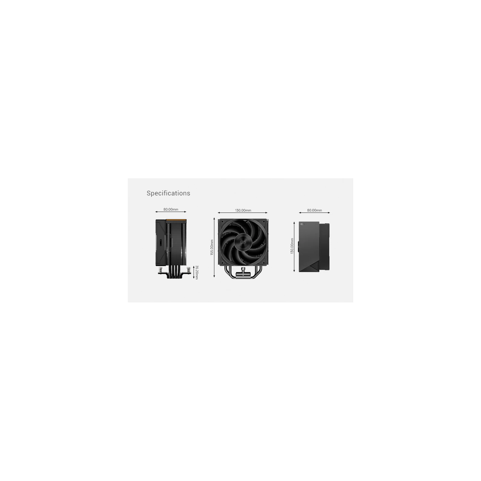 Кулер для процесора PcCooler RZ400 V2 BK (UA) Сокет 1156, AM5, 1700, 1200, AM4, 1151, 1150, 1155 =>Матеріал радіатора