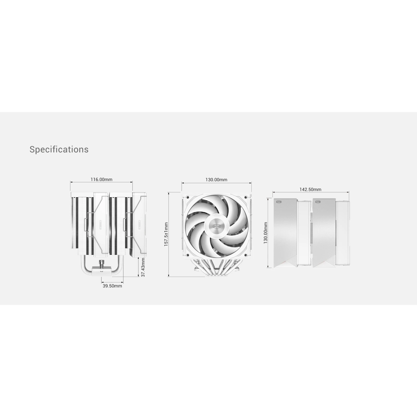 Кулер для процессора PcCooler RZ620 WH (UA) Для процессоров INTEL, AMD