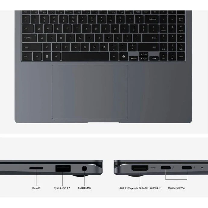 Samsung Galaxy Book4 Pro 360 (NP960QGK-KG1US, NP960QGK-KG3EU) Бренд: Samsung; Конструкція: 2-в-1