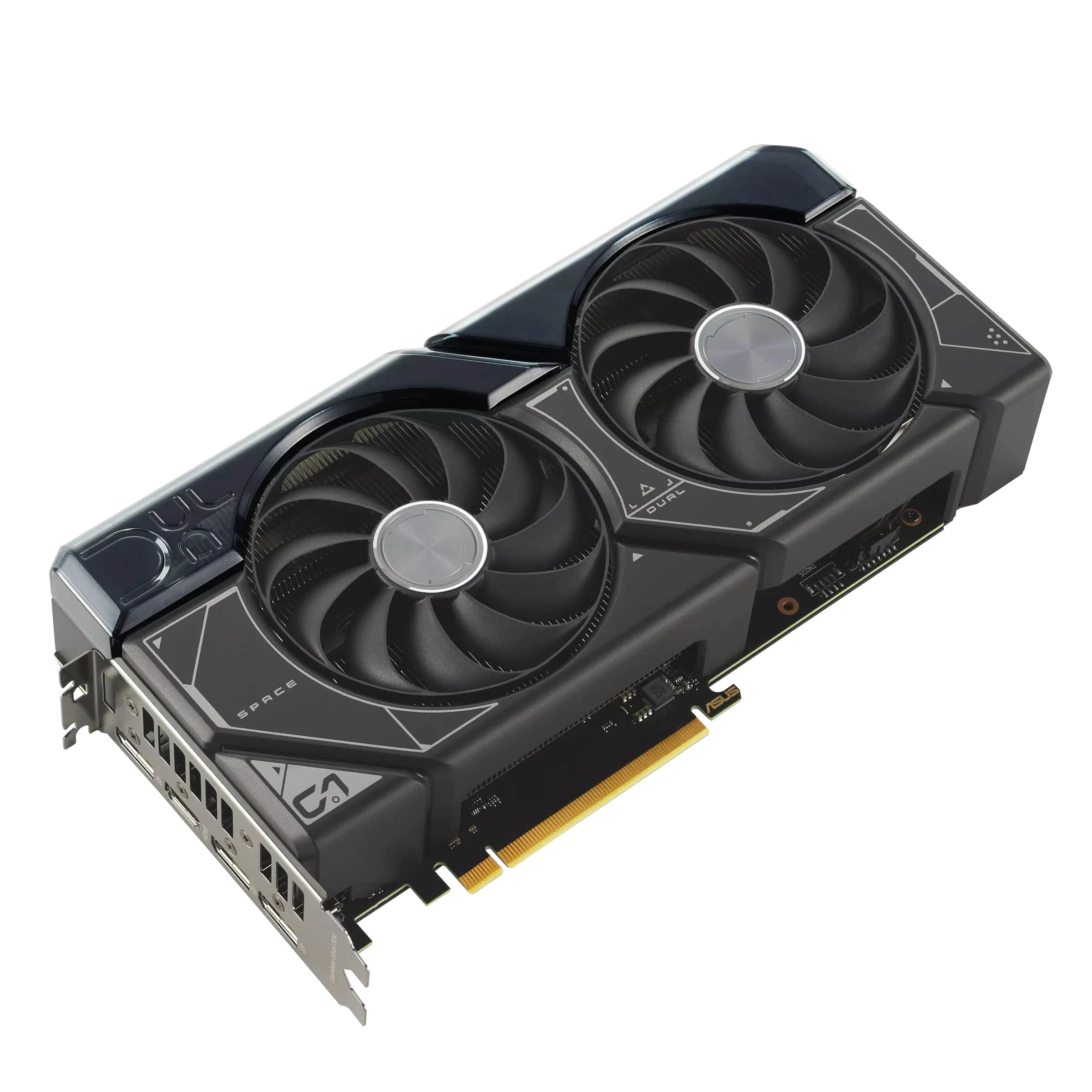 ASUS GeForce RTX 4070 Ti SUPER 16GB GDDR6X OC (DUAL-RTX4070TIS-O16G) (90YV0KF3-M0NA00) (UA) Охлаждение 2 вентилятора + радіатор