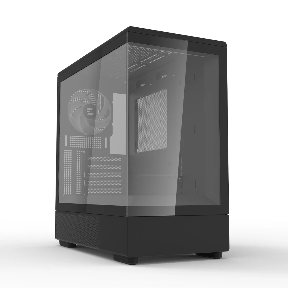 Zalman P10 без БП (P10BLACK) (UA) Охлаждение 2 x 140 мм на верхней панели /(вентилятори, опціонально); 3 x 120 мм на верхній панелі /(вентилятори, опціонально); 3 x 120 мм на нижній панелі /(вентилятори, опціонально); 1 x 120 мм на задній панелі /(встановлений вентилятор (ARGB ) ZM-AF120 ARGB)