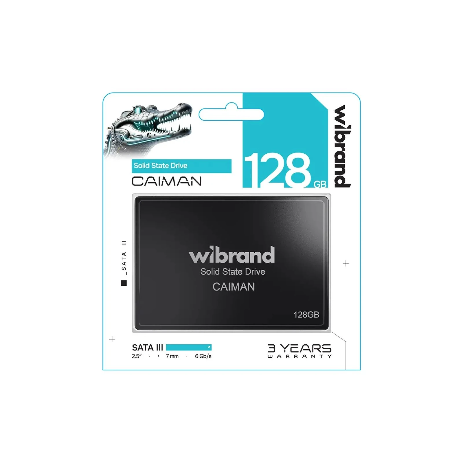 2.5 128GB Caiman Wibrand (WI2.5SSD/CA128GBST) (UA) Тип накопичувача: внутрішній;