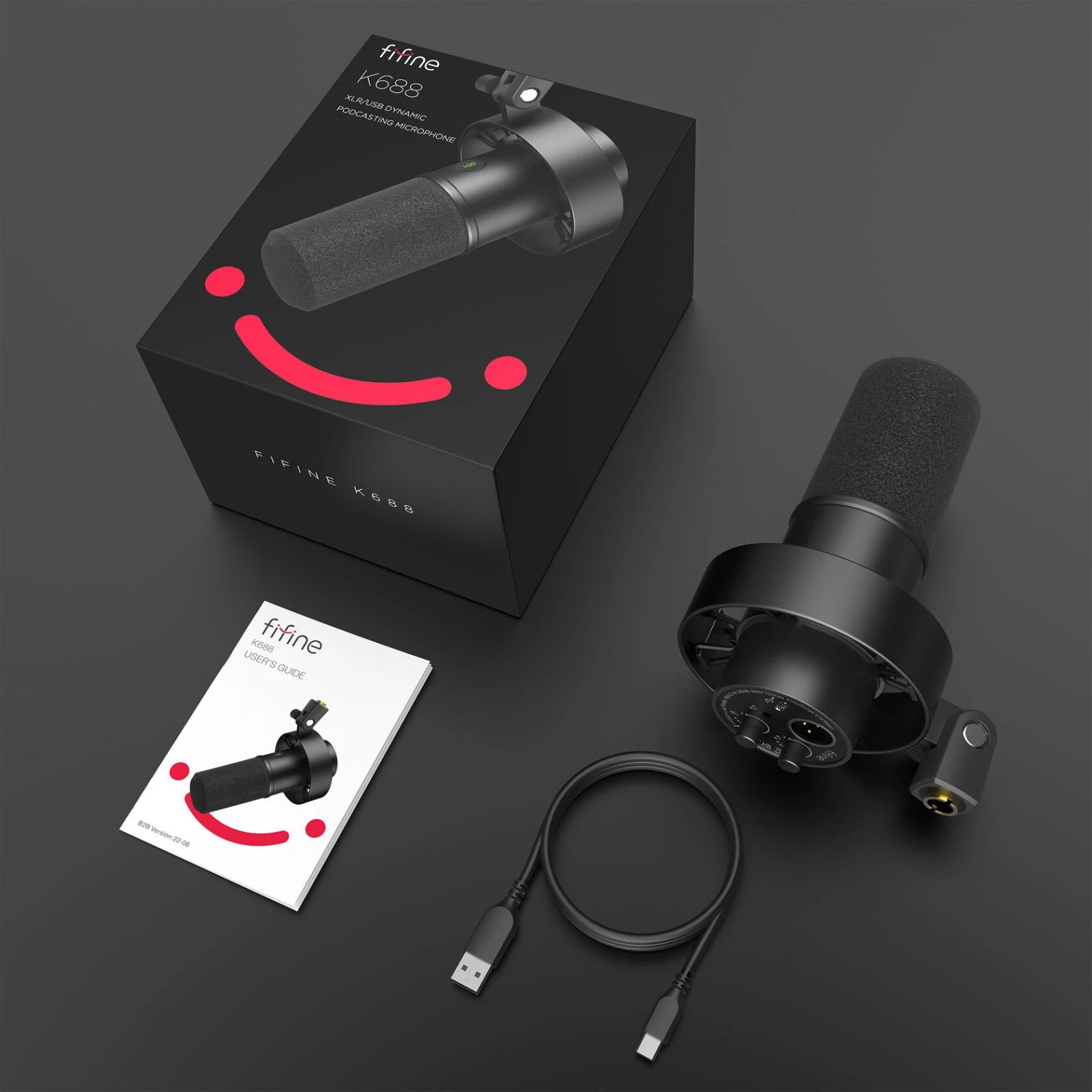 Fifine K688 USB Black (K688) (UA) Тип: динамічний; Призначення: