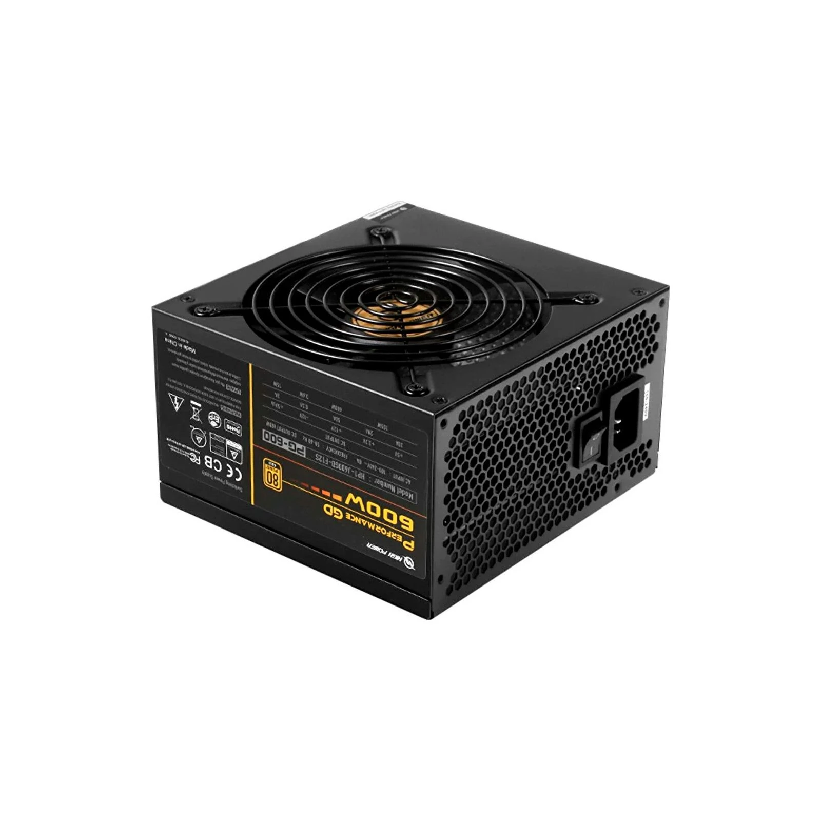 HighPower 600W (HP1-J600GD-F12S) (UA) Тип ПК: для комп'ютерів; Стандарт