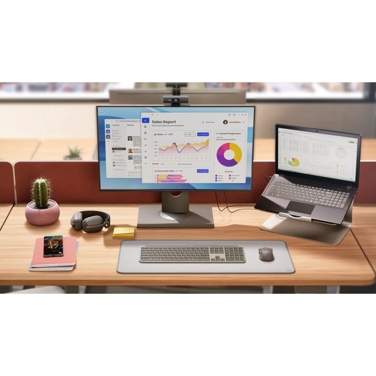 Logitech Signature Slim MK950 for Business Wireless/Bluetooth UA Graphite (920-012508) (UA) Розміри клавіатури 433.85 х 134.8 х 23.1 мм