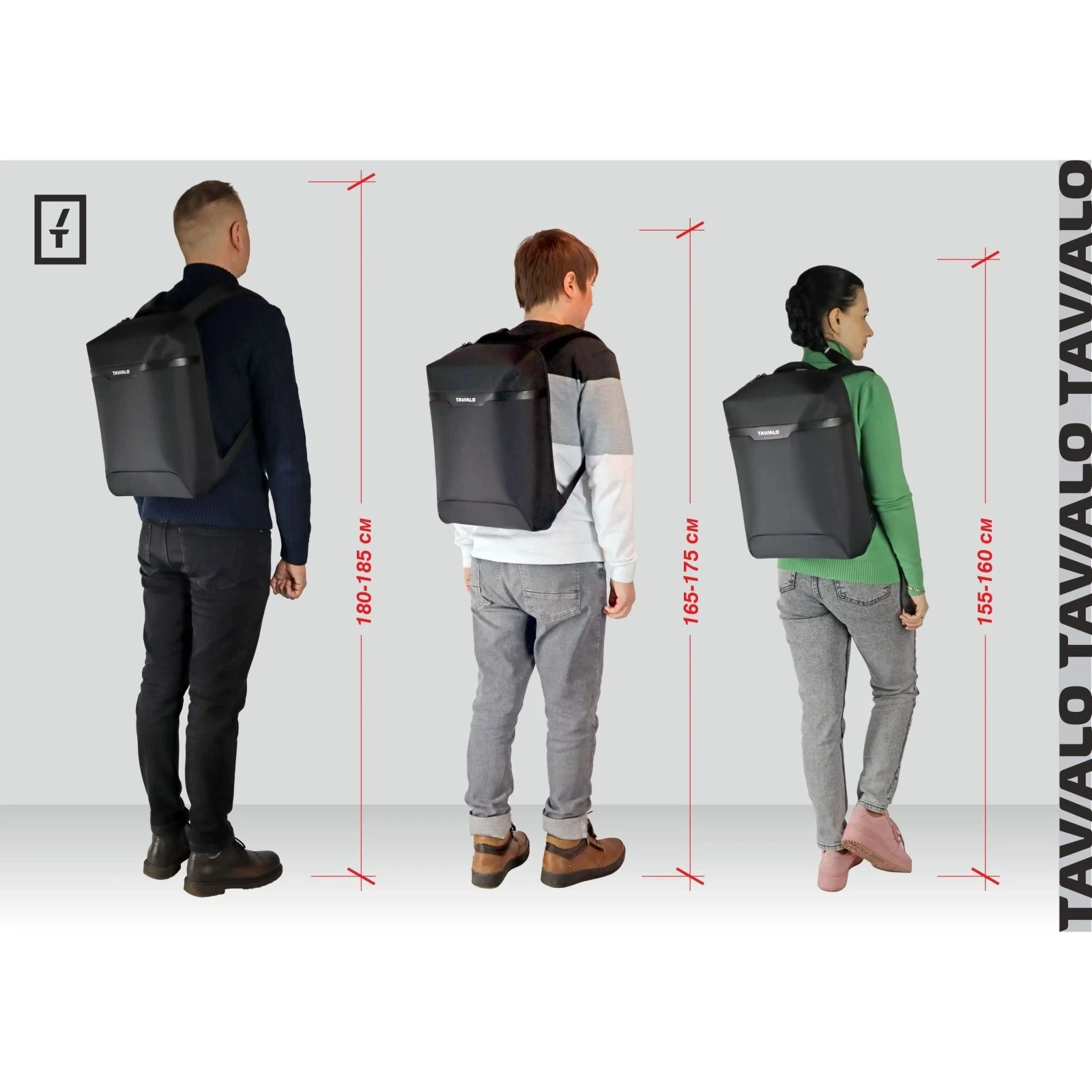 Рюкзак для ноутбука Tavialo 15.6 Smart TB14 black, 14л (TB14-124BL) (UA) Рекомендований розмір ноутбука: