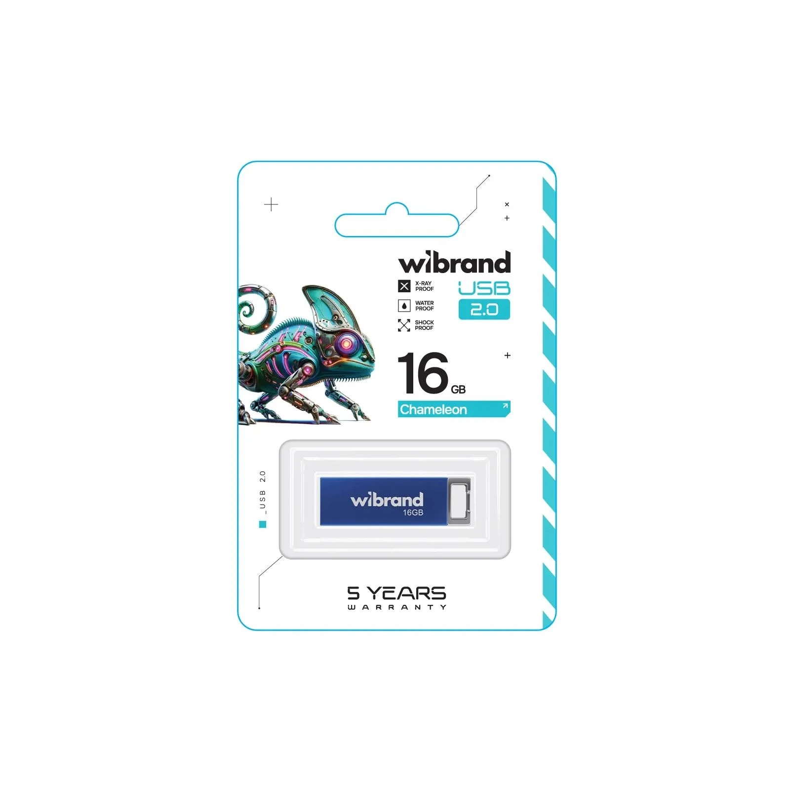 Wibrand 16GB Chameleon Blue USB 2.0 (WI2.0/CH16U6U) (UA) Тип Классические