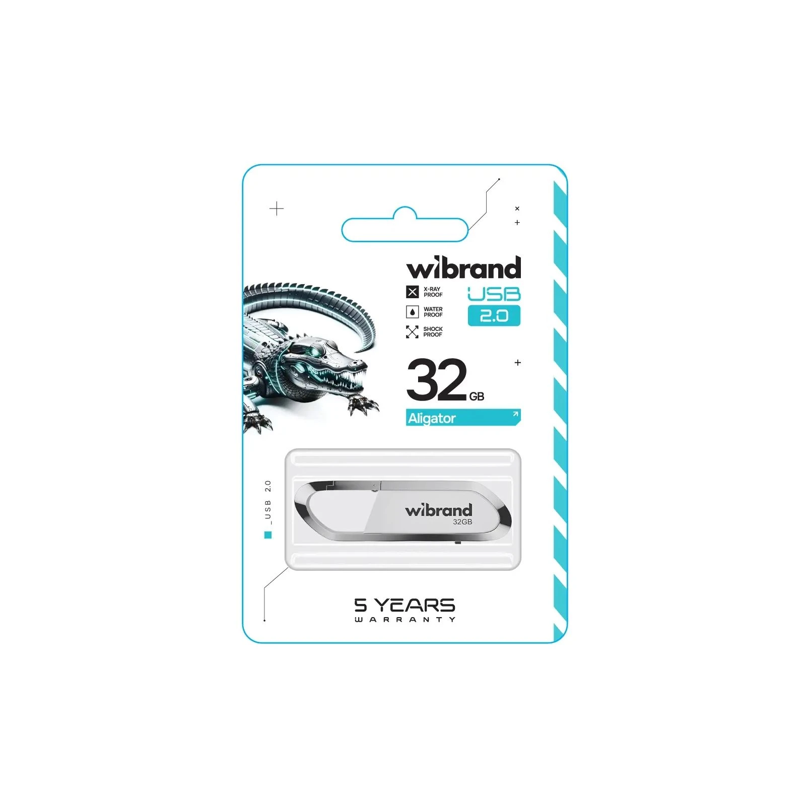 Wibrand 32GB Aligator White USB 2.0 (WI2.0/AL32U7W) (UA) Тип Класичні