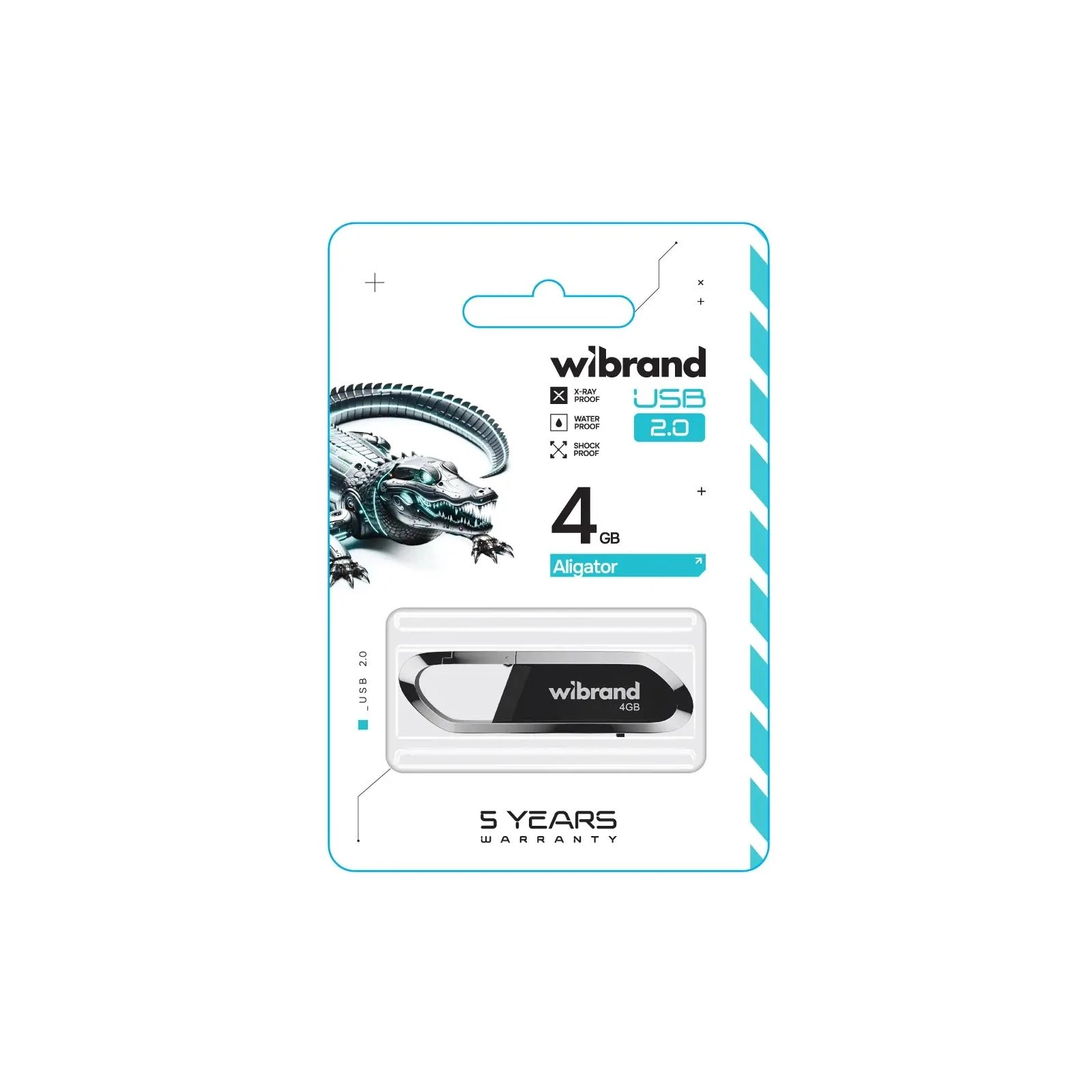 Wibrand 4GB Aligator Black USB 2.0 (WI2.0/AL4U7B) (UA) Тип: Класичні; Об'єм пам'яті: 4 Gb;