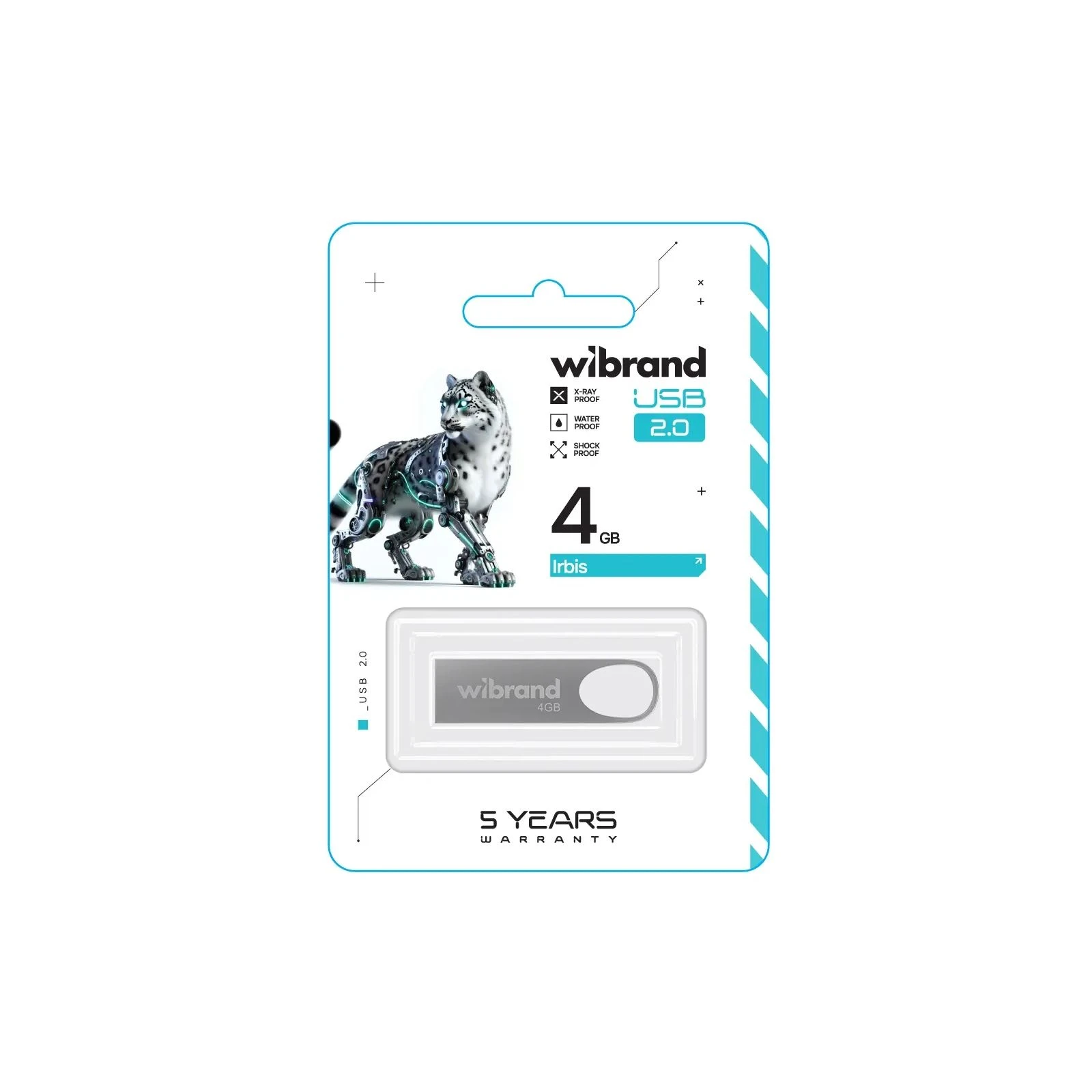 Wibrand 4GB Irbis Silver USB 2.0 (WI2.0/IR4U3S) (UA) Тип: Классические,