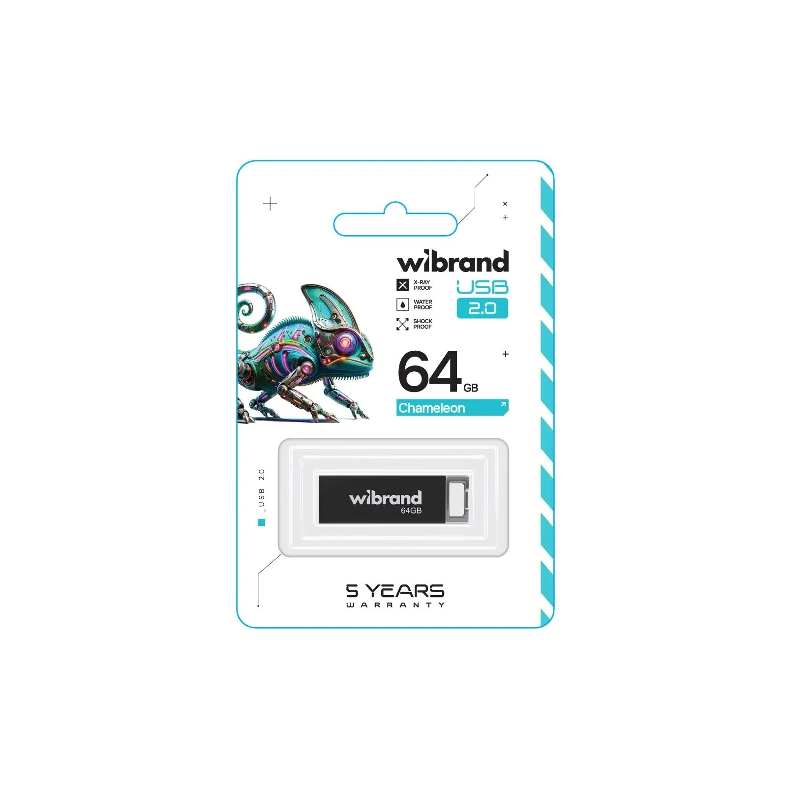 Wibrand 64GB Chameleon Black USB 2.0 (WI2.0/CH64U6B) (UA) Тип Классические