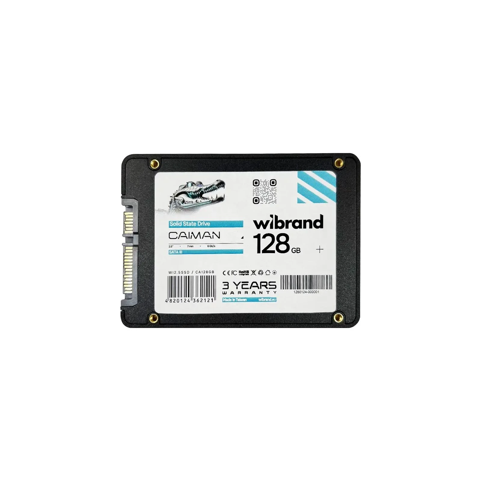 2.5 128GB Caiman Wibrand (WI2.5SSD/CA128GB) (UA) Тип накопителя: внутренний;