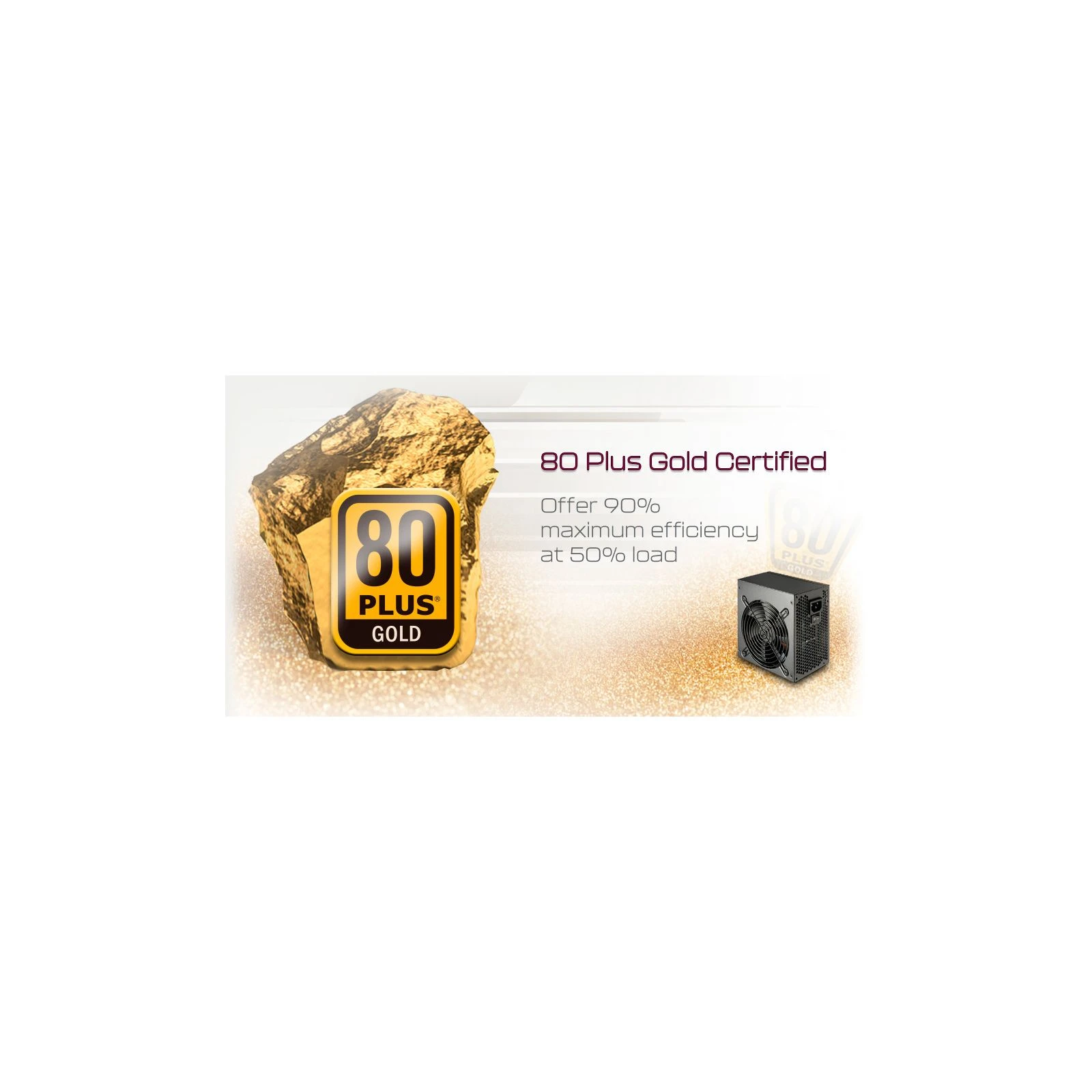 HighPower 600W (HP1-J600GD-F12S) (UA) Сертифікація 80 PLUS 80 PLUS Gold