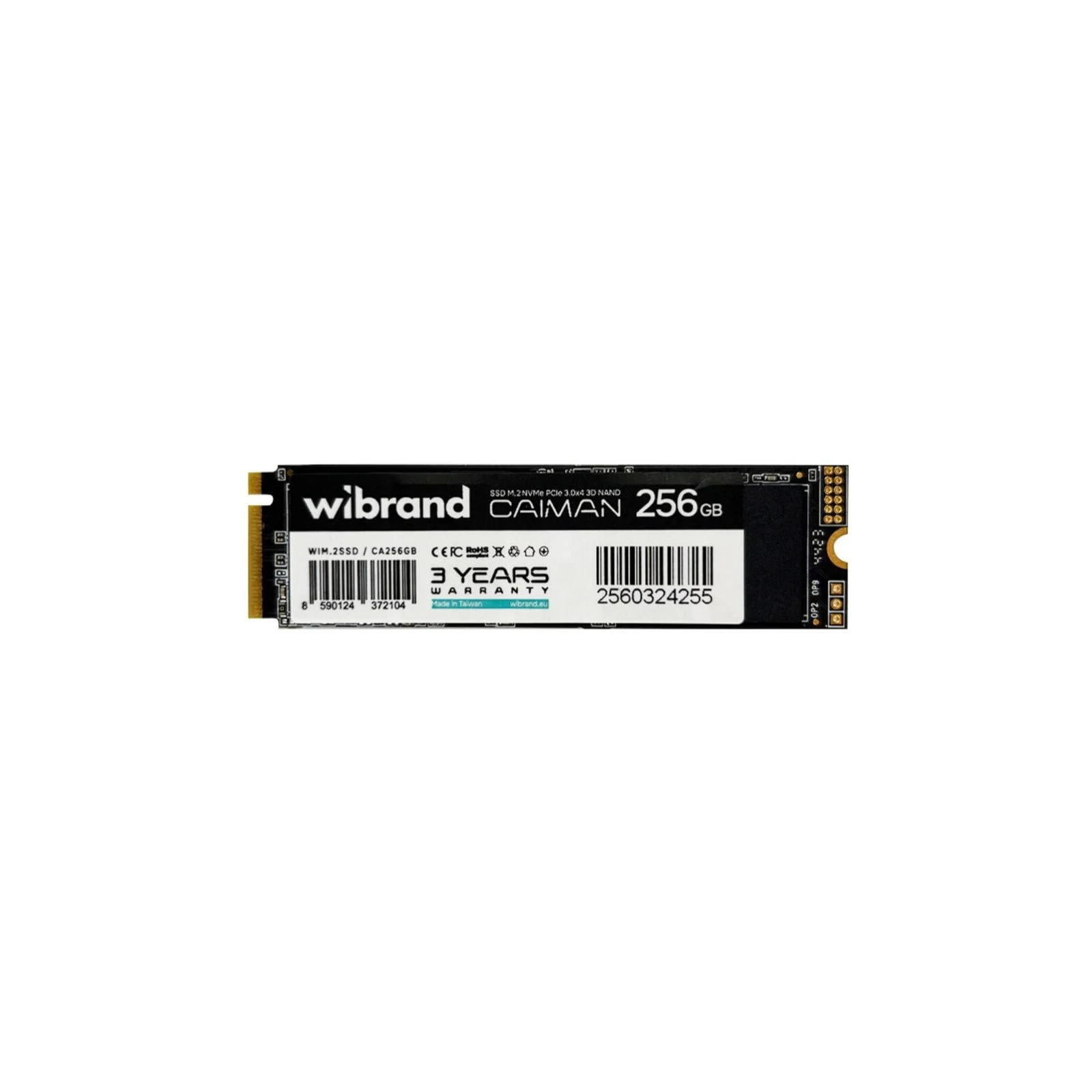 M.2 2280 256GB Caiman Wibrand (WIM.2SSD/CA256GB) (UA) Тип накопичувача: внутрішній;