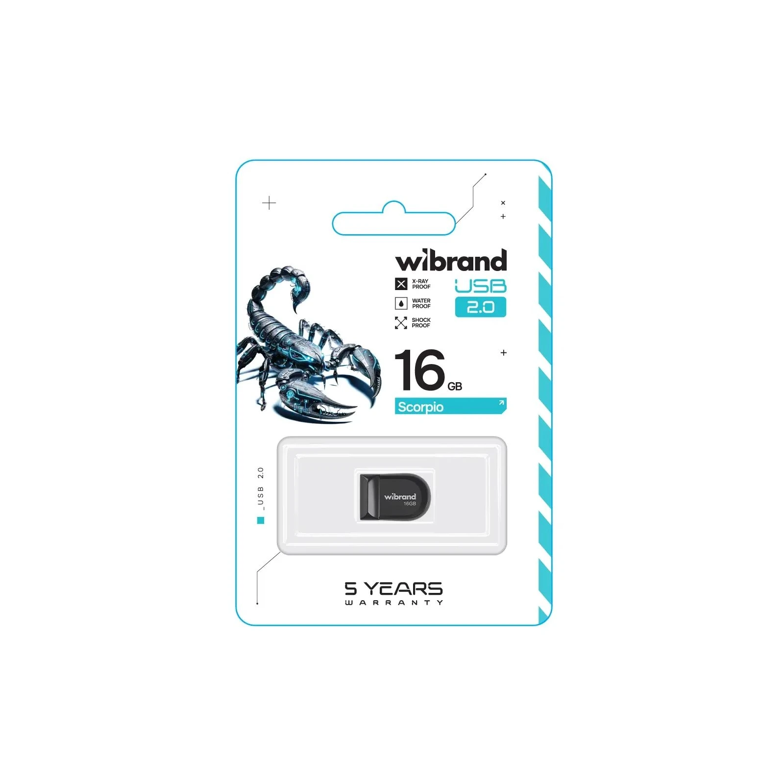 Wibrand 16GB Scorpio Black USB 2.0 (WI2.0/SC16M3B) (UA) Тип: Классические,