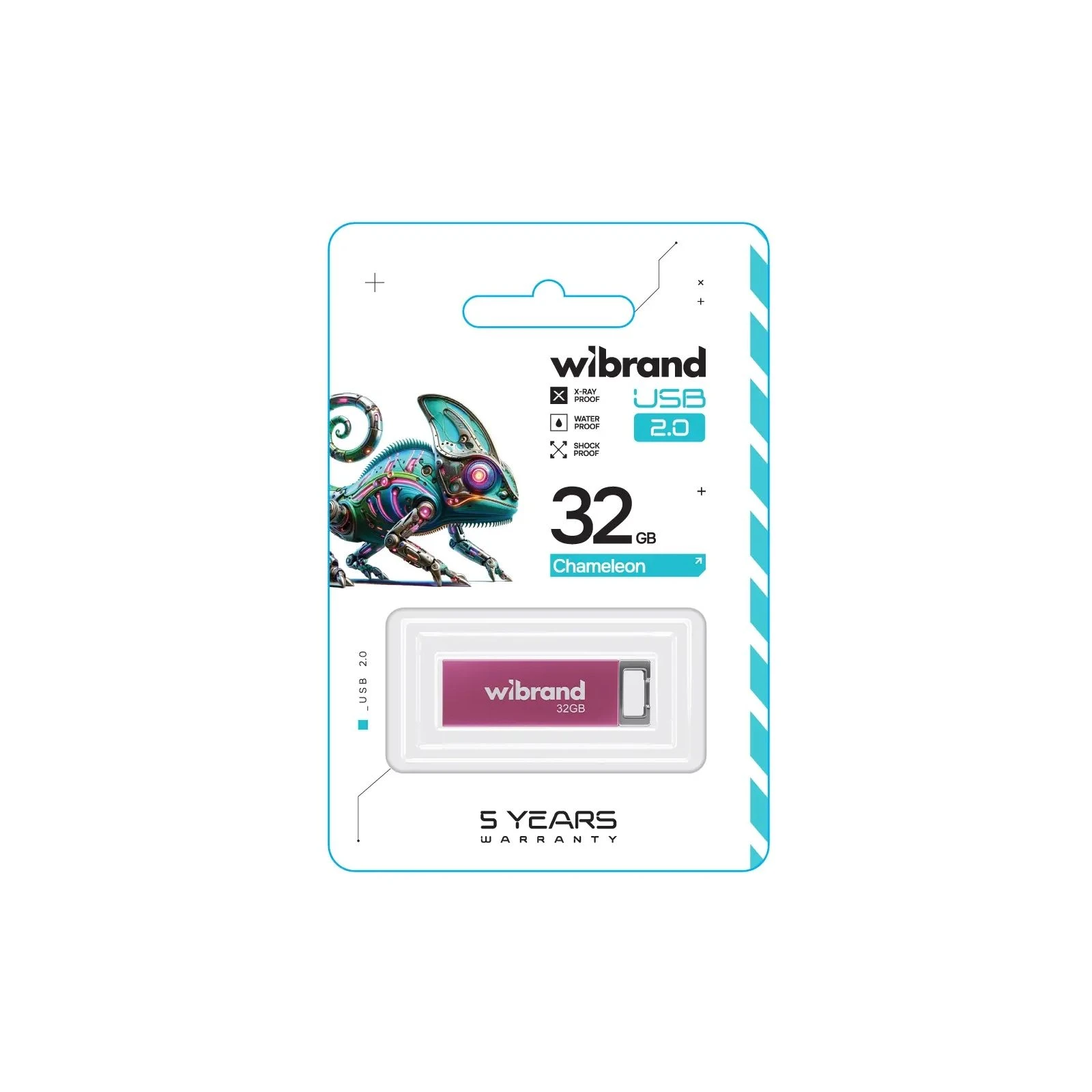 Wibrand 32GB Chameleon Pink USB 2.0 (WI2.0/CH32U6P) (UA) Тип Классические