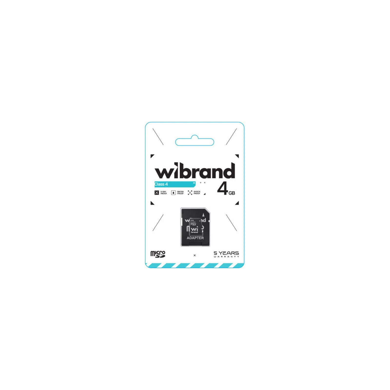 Wibrand 4GB microSD class 4 (WICDC4/4GB-A) (UA) Тип картки: microSDHC; Об'єм пам'яті: 4