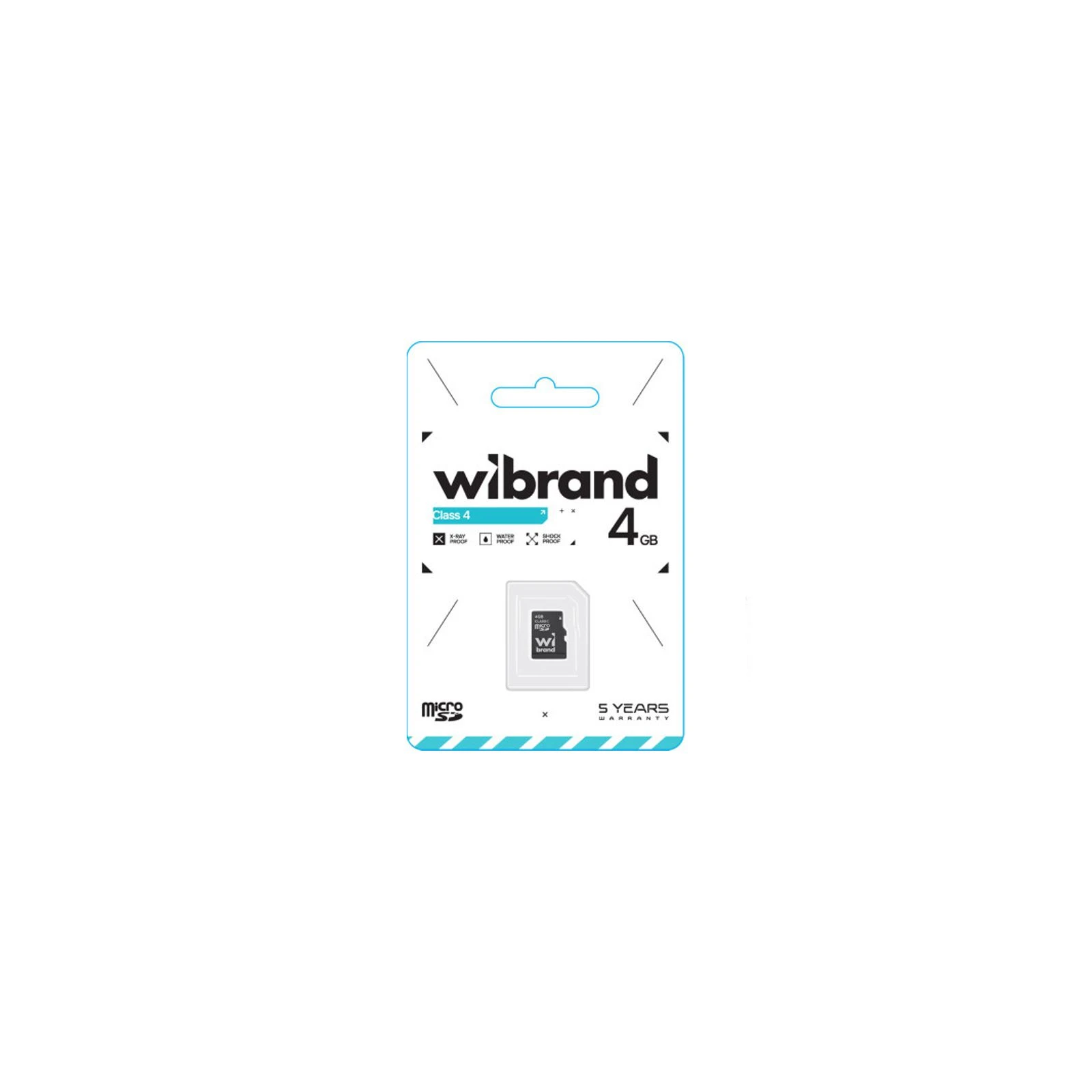 Wibrand 4GB mictoSD class 4 (WICDC4/4GB) (UA) Тип картки: microSDHC; Об'єм пам'яті: 4
