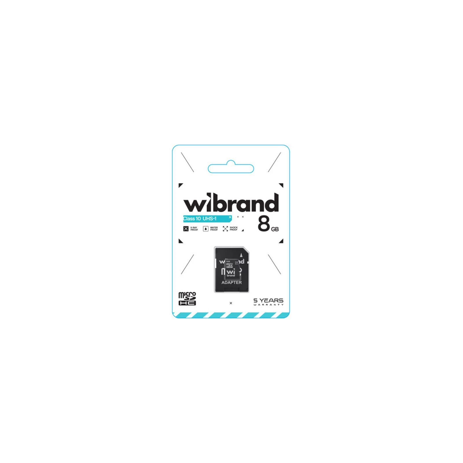 Wibrand 8GB microSD class 10 (WICDHC10/8GB-A) (UA) Тип картки: microSDHC; Об'єм пам'яті: 8