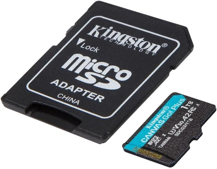 MicroSDXC 1TB UHS-I/U3 Class 10 Kingston Canvas Go! Plus R170/W90MB/s + SD-адаптер (SDCG3/1TB) Тип карты microSDXC