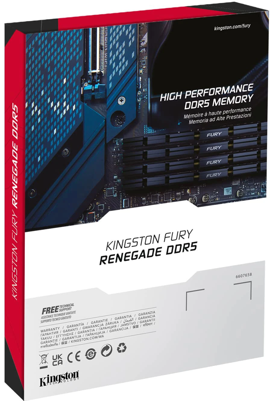 Kingston DDR5 32GB KIT (16GBx2) 7600 FURY Renegade XMP (KF576C38RSK2-32) (UA) Застосування: для ПК;