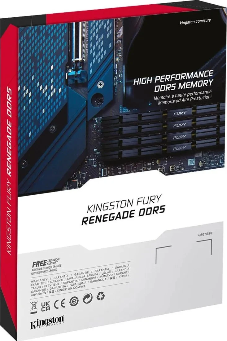 Kingston DDR5 16GB 7600 FURY Renegade XMP (KF576C38RS-16) (UA) Применение: для ПК; Назначение: