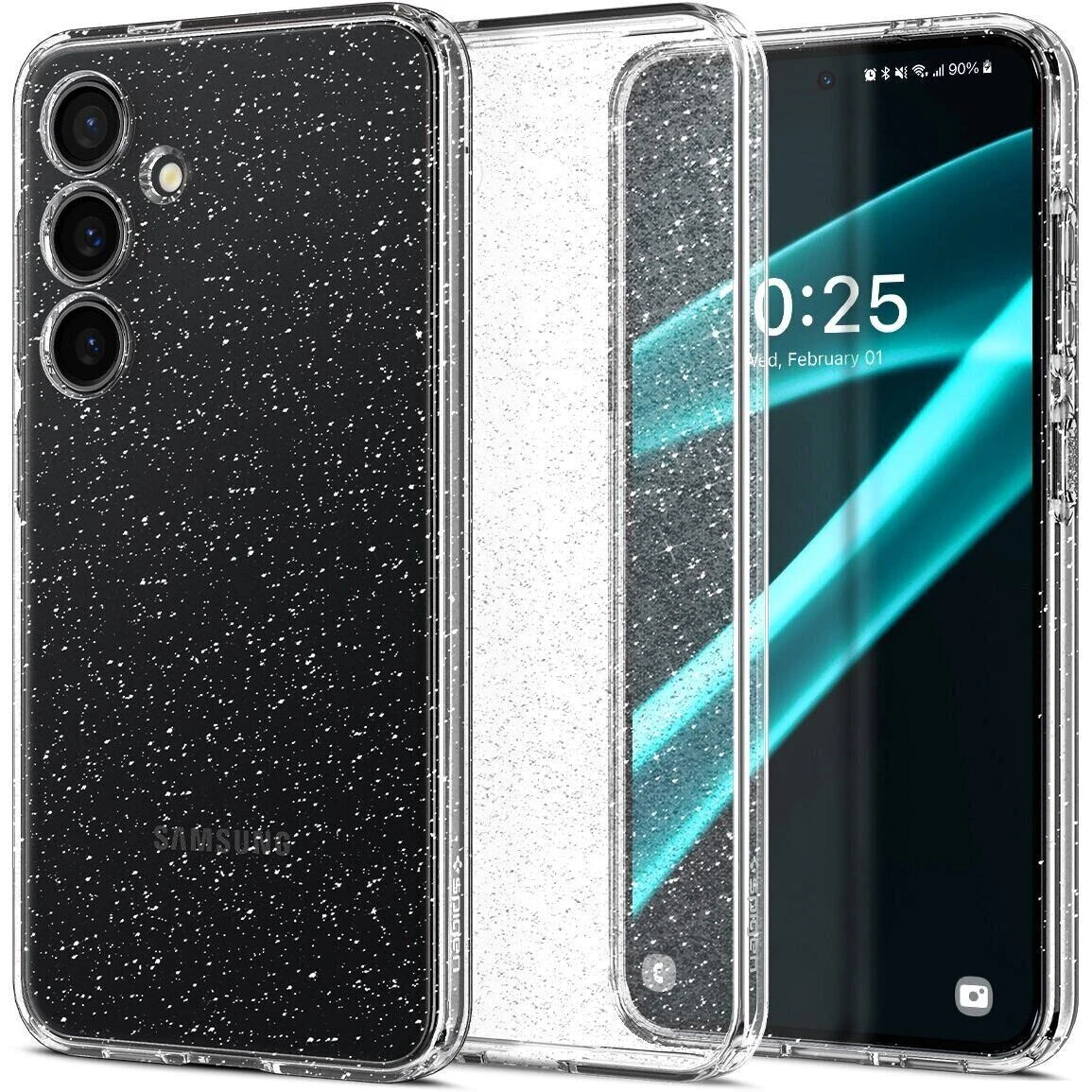Spigen Чохол для Samsung Galaxy S24, Liquid Crystal Glitter, Crystal Quartz (ACS07345) (UA) Тип: накладка; чохол; Сумісність: