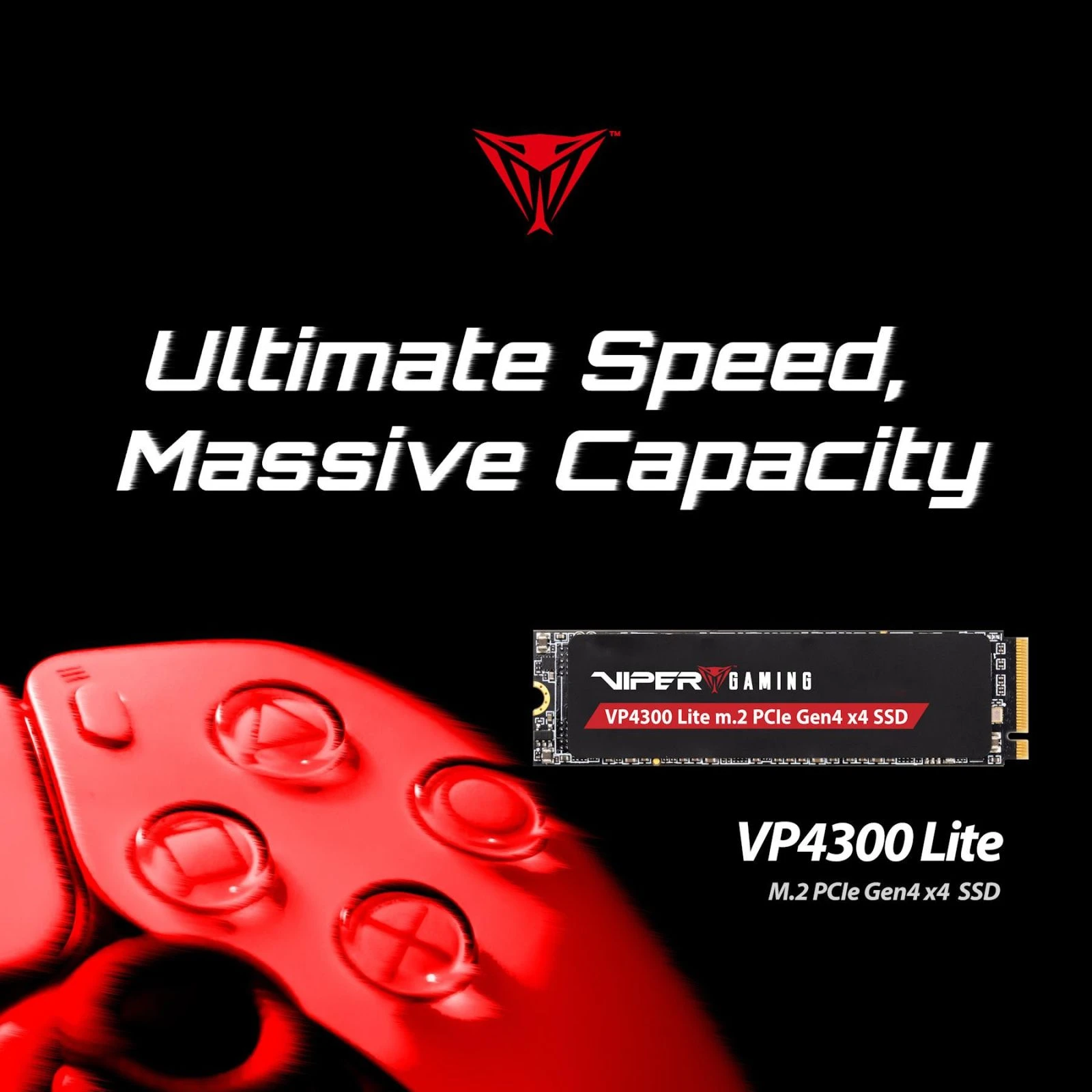 M.2 2280 512GB VP4300L Patriot (VP4300L500GM28H) (UA) Тип накопичувача: внутрішній;