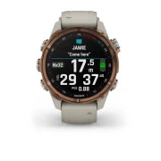 Garmin Descen Mk3i – 43 mm Bronze PVD Titanium with French Gray Silicone Band (010-02753-14) (UA)