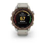 Garmin Descen Mk3i – 43 mm Bronze PVD Titanium with French Gray Silicone Band (010-02753-14) (UA)