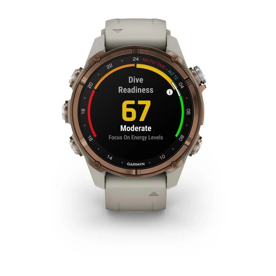 Garmin Descen Mk3i – 43 mm Bronze PVD Titanium with French Gray Silicone Band (010-02753-14) (UA) Android есть