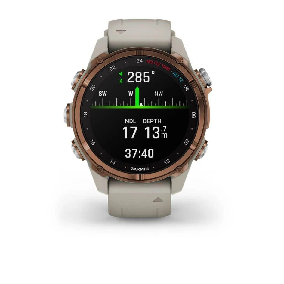 Garmin Descen Mk3i – 43 mm Bronze PVD Titanium with French Gray Silicone Band (010-02753-14) (UA) Бренд Garmin
