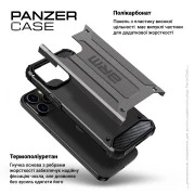 Чохол для мобільного телефону Armorstandart Panzer Apple iPhone 15 Pro Grey (ARM75645) (UA)