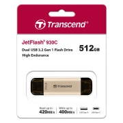 Transcend 512GB JetFlash 930C Gold-Black USB 3.2/Type-C (TS512GJF930C) (UA)