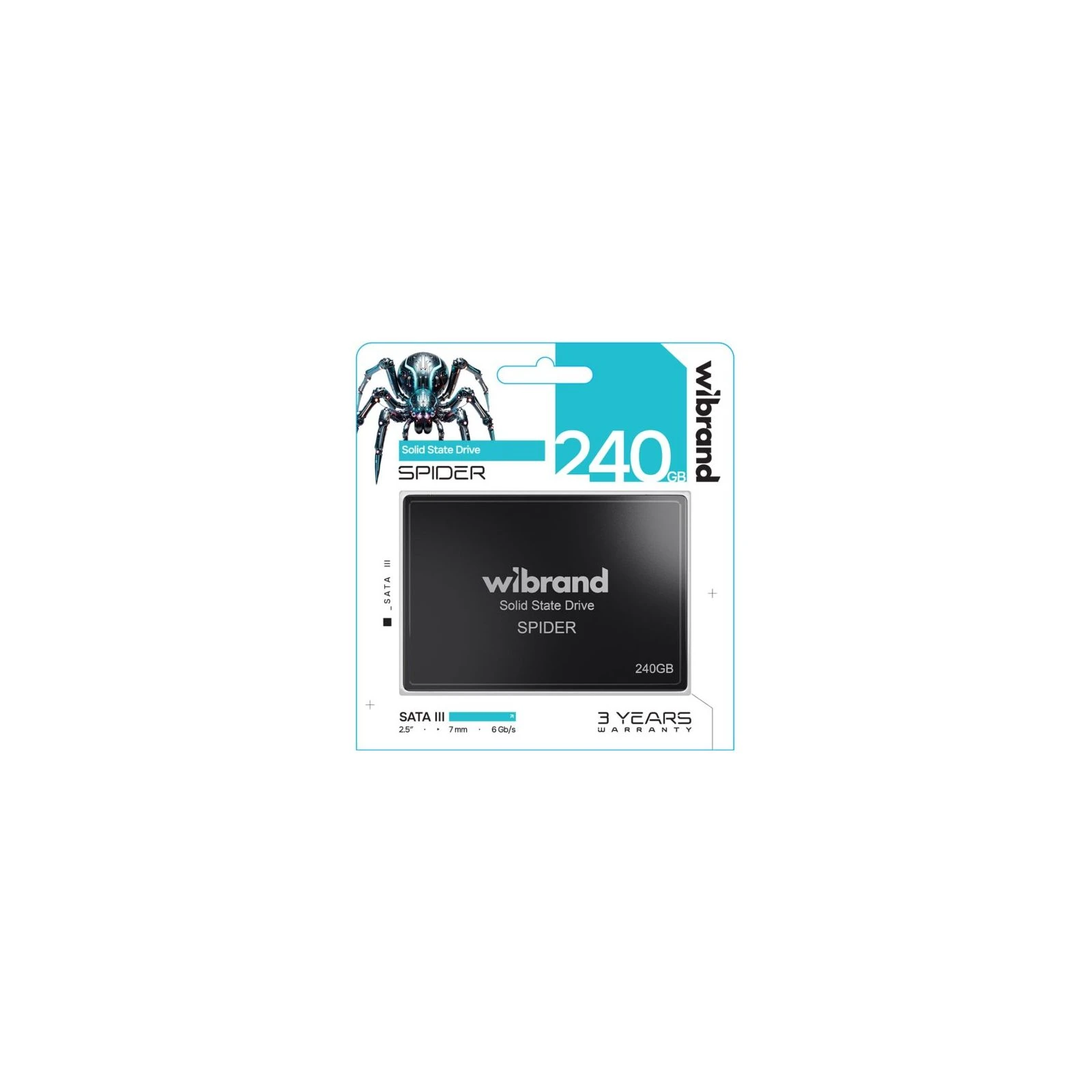 2.5 240GB Spider Wibrand (WI2.5SSD/SP240GBST) (UA) Тип накопичувача: внутрішній;