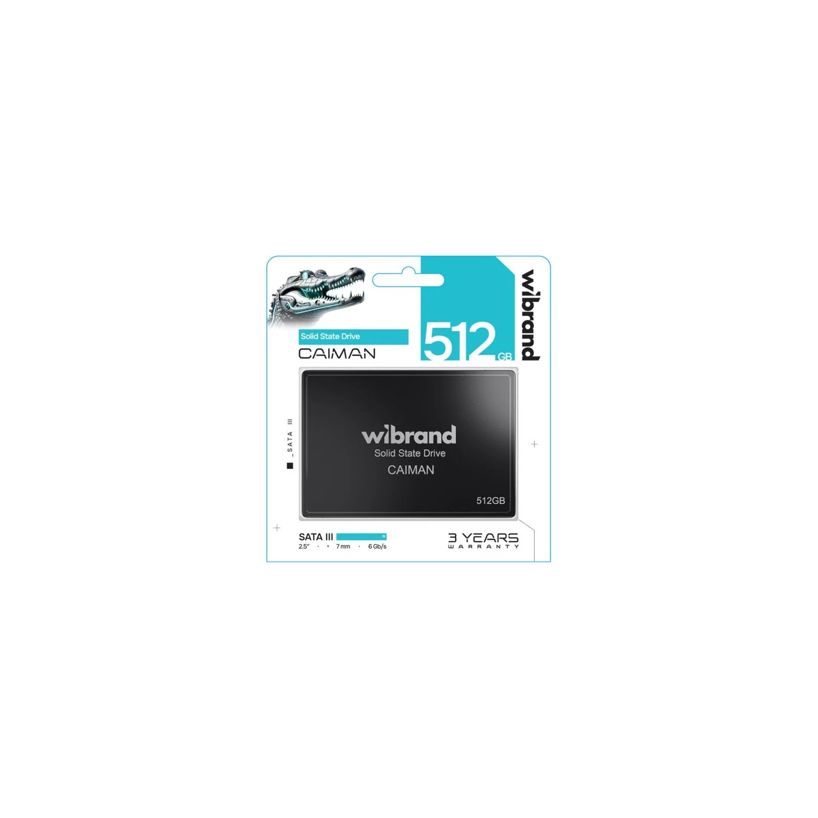 2.5 512GB Caiman Wibrand (WI2.5SSD/CA512GBST) (UA) Тип накопителя: внутренний;