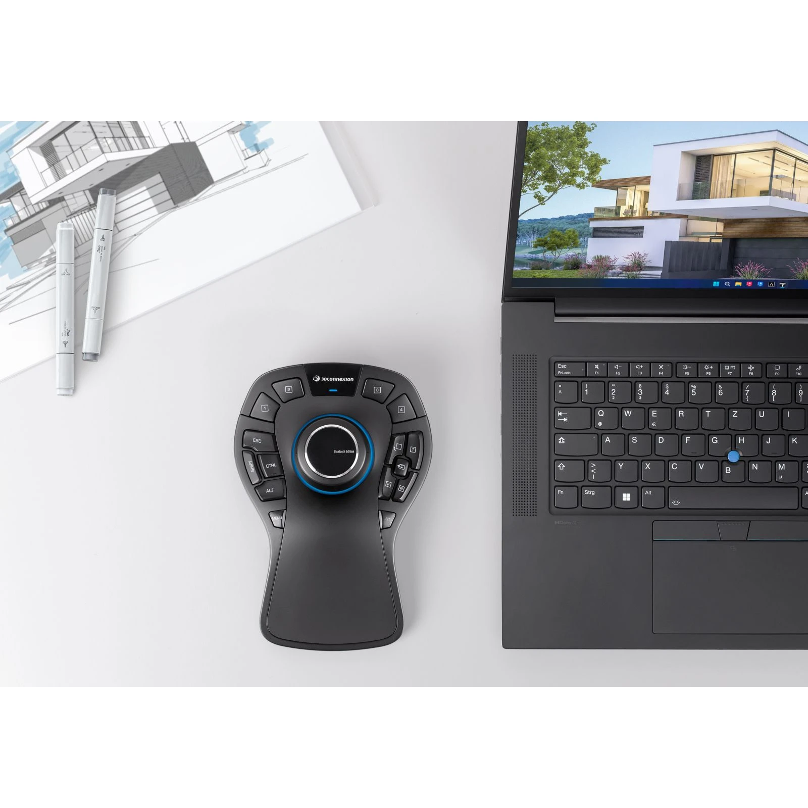 3DConnexion Spacemouse Pro Wireless Bluetooth Edition (3DX-700119) (UA) Подключение беспроводное