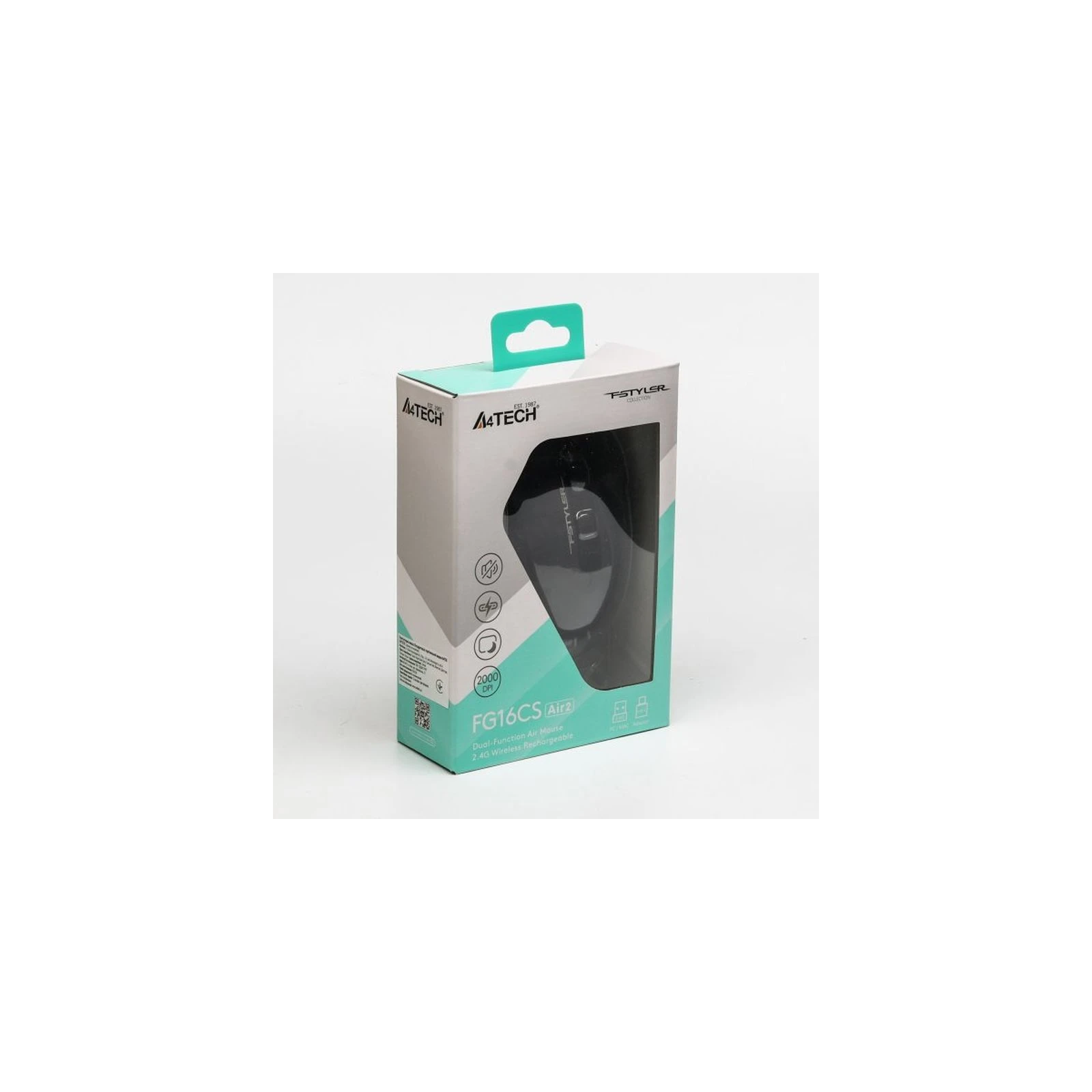 A4Tech FG16CS Air2 Wireless Black (4711421998468) (UA) Тип: Бесшумные, Классические;