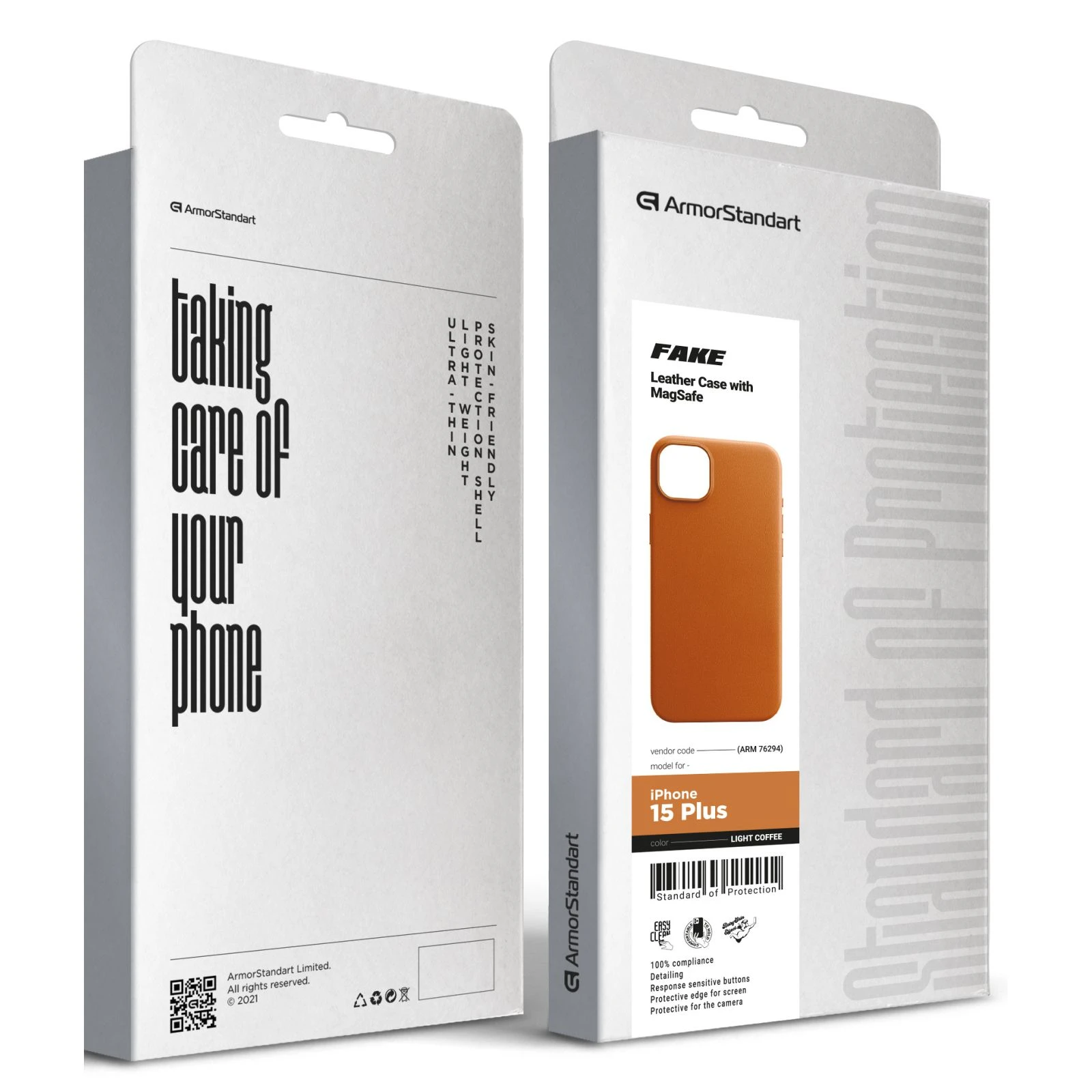 Чохол для мобільного телефону Armorstandart Apple iPhone 15 Plus Light Coffee (ARM76294) (UA) ТОП Популярних моделей Apple iPhone 15 Plus